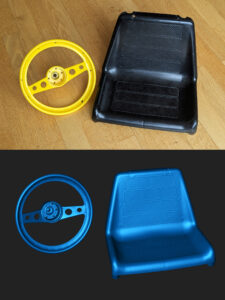 Laste auto detailide 3d skanneering